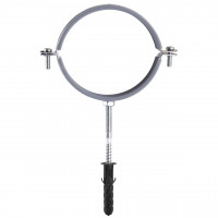 Хомут в зборi CR 4″ (105-112мм) з гвинтом-шурупом 8*100 та дюбелем в уп., сірий (000006308)