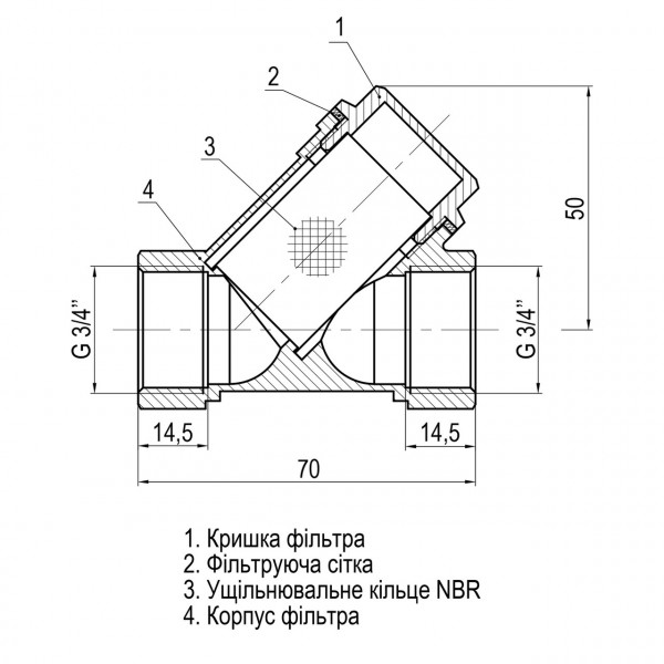 Фільтр грубого очищення SOLOMON 3/4″ 8011 (000001450)