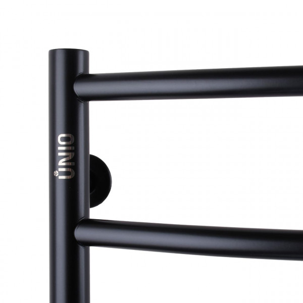 Полотенцесушитель UNIO LD W 700-500-7 BLK Лесенка Дуга вода черная (000021614)