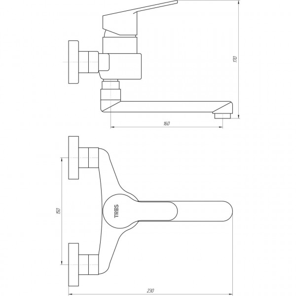 Змішувач для кухні TRES BM 139320 (000004323)