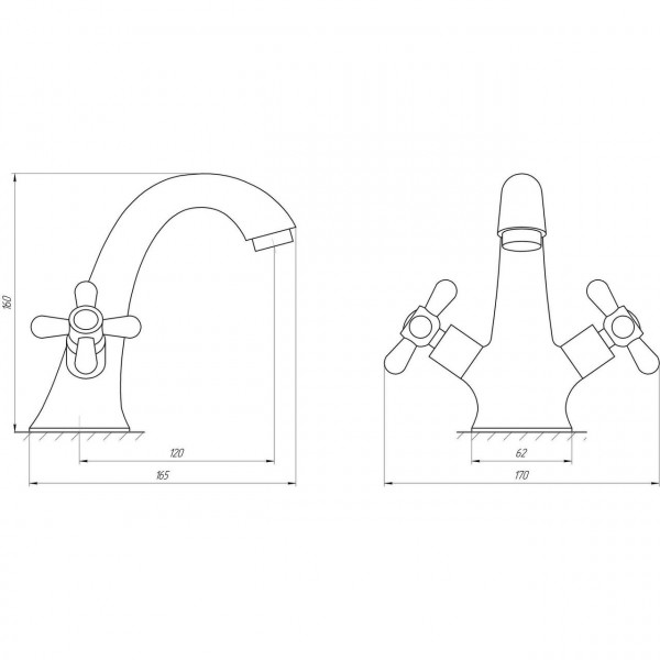 Змішувач для умивальника DOMINO DYM-029-SHARM (000014975)