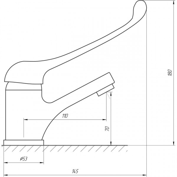 Змішувач для умивальника Globus Lux CLINIC GLCA-1011 (000001682)
