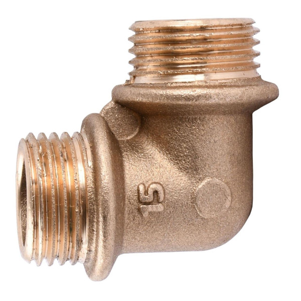 Кутник латунний 1/2″ЗР х 1/2″ЗР штампований з буртом А0113А VA (000010541)