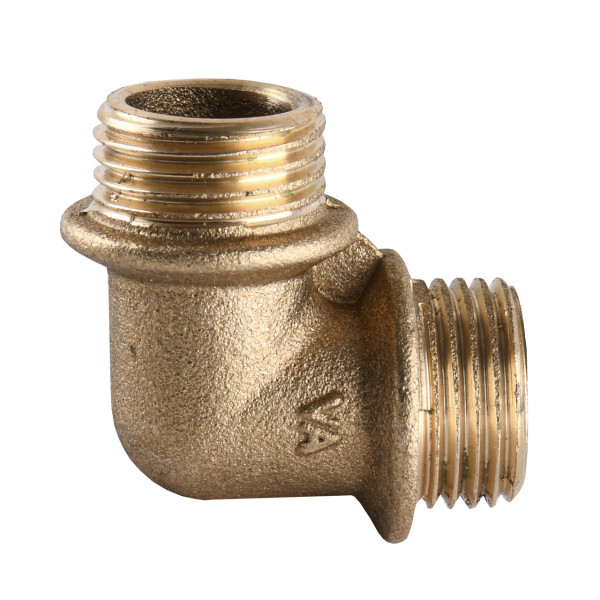 Кутник латунний 1/2″ЗР х 1/2″ЗР штампований з буртом А0113А VA (000010541)