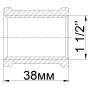 Муфта латунна 1 1/2″ВР х 1 1/2″ВР ливарна 306-1Б (000011754)