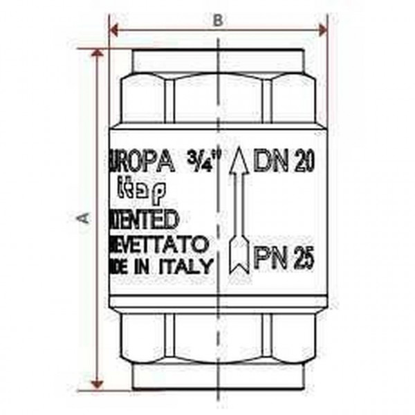 Клапан зворотнього ходу води ITAP 1/2″ EUROPA 100 (000000516)