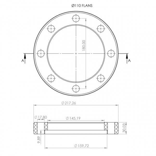 Фланцевий комплект(фланець+бурт) Kalde PPR 110 58054 (000016931)