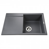 Гранітна мийка Globus Lux KOMO сірий металік 790х500мм-А0003 (000021039)