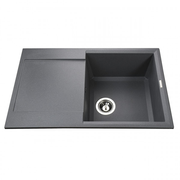 Гранітна мийка Globus Lux KOMO сірий металік 790х500мм-А0003 (000021039)