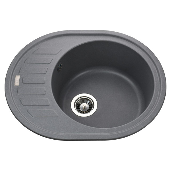 Гранітна мийка Globus Lux ARNO сірий металік 620х500мм-А0003 (000020965)