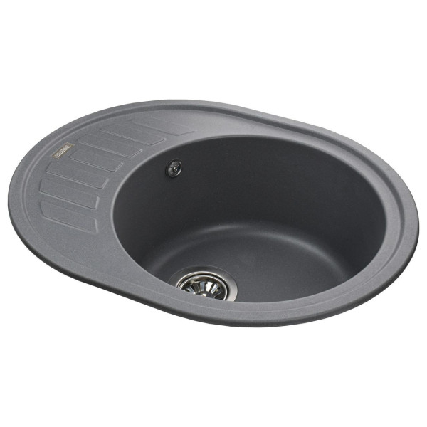 Гранітна мийка Globus Lux ARNO сірий металік 620х500мм-А0003 (000020965)