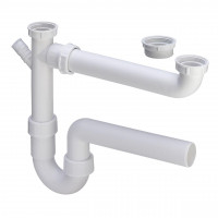 Сифон для мойки Ø40 двойной VIEGA пластик 329174 (000000817)