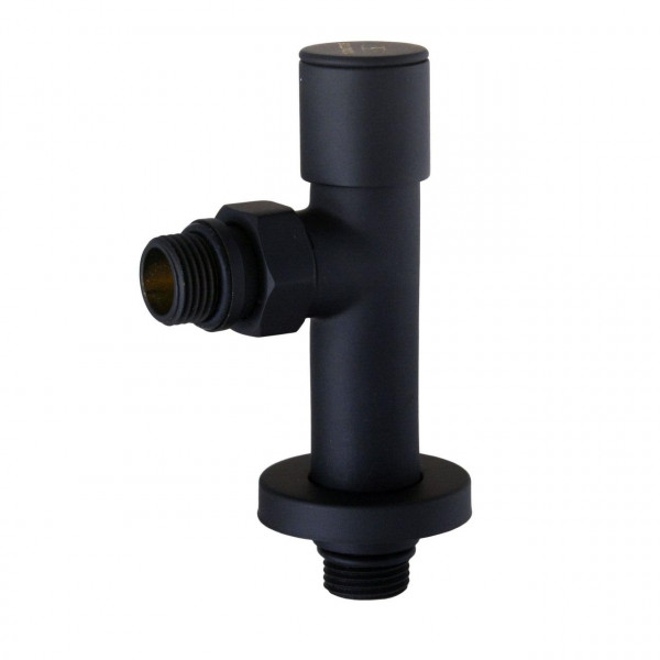 Набір Кран вентильний кутовий з американкою SOLOMON LUX 1/2″ 7777 (2шт.) BLACK (000020284)