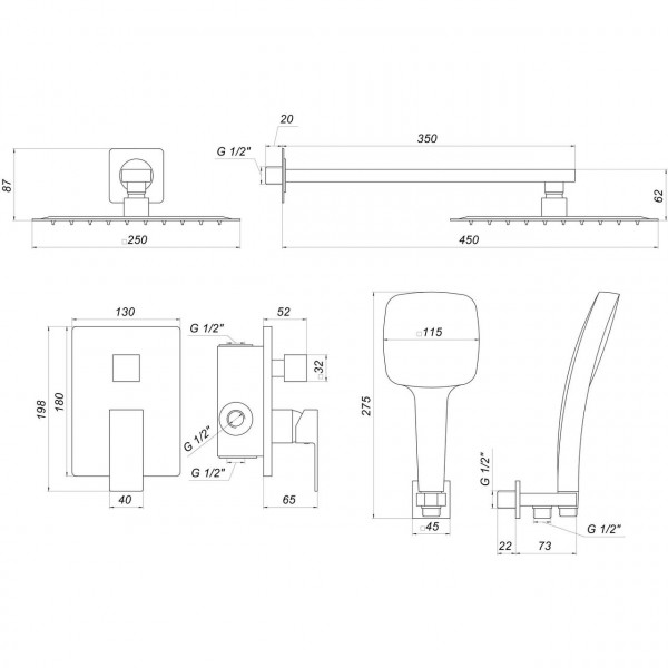 Душевая система Globus Lux SMART GLM-205 (000022020)