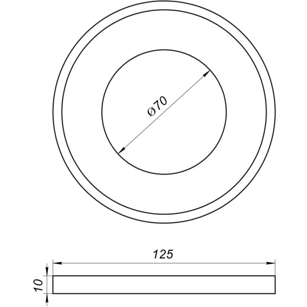 Редукция резиновая VSplast 110 (плюшка, черная) (000022511)