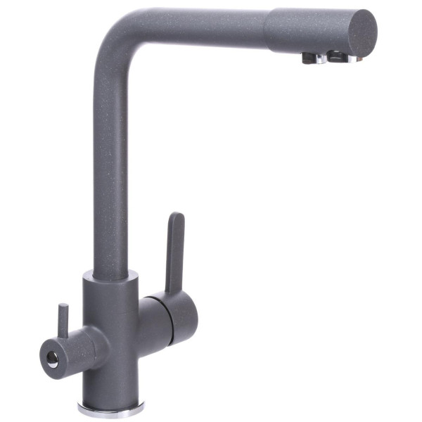 Смеситель для кухни под осмос Globus Lux LAZER GLLR-0444-3-TITANIUM (000019236)