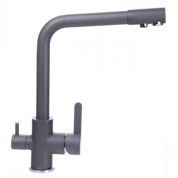 Смеситель для кухни под осмос Globus Lux LAZER GLLR-0444-3-TITANIUM (000019236)