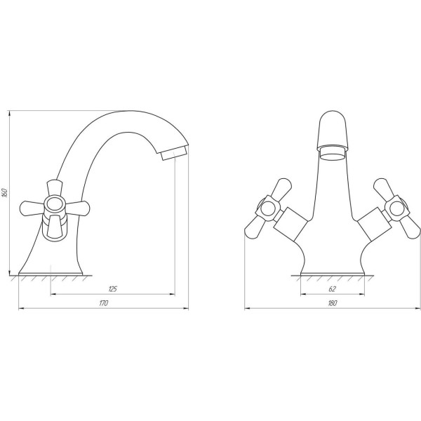 Змішувач для умивальника DOMINO DYM-027-CRUIZE (000013391)