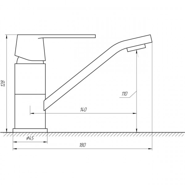 Змішувач для умивальника Globus Lux Laguna GLA-0203MQ-10-BB (000021860)