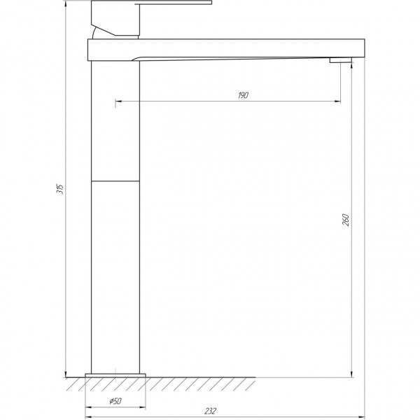 Смеситель для умывальника TOPAZ SARDINIA TS 08223-H20-BB (000021537)