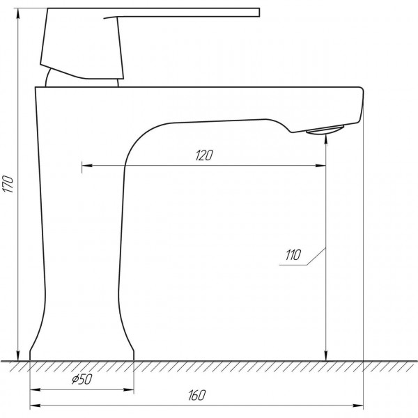 Змішувач для умивальника Globus Lux Laguna GLA-0401-10-BB (000021861)