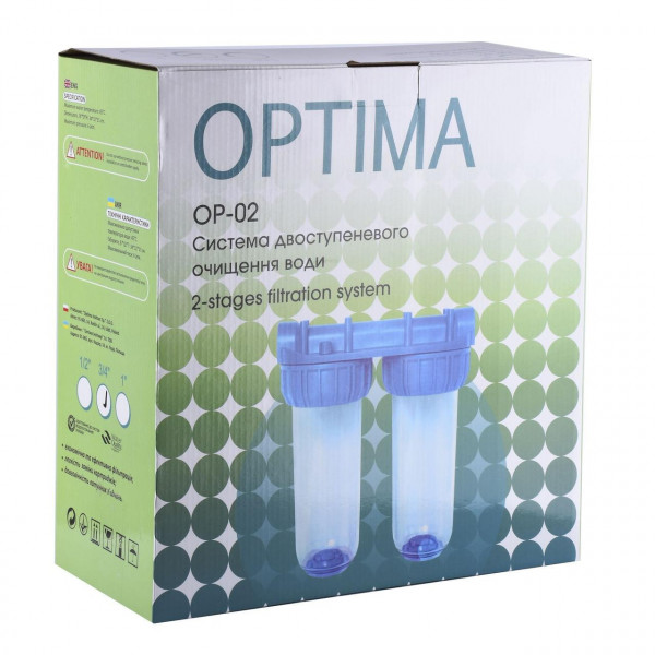 Система 2-х ступенчатой очистки Optima OP-02, 3/4″ (000017191)