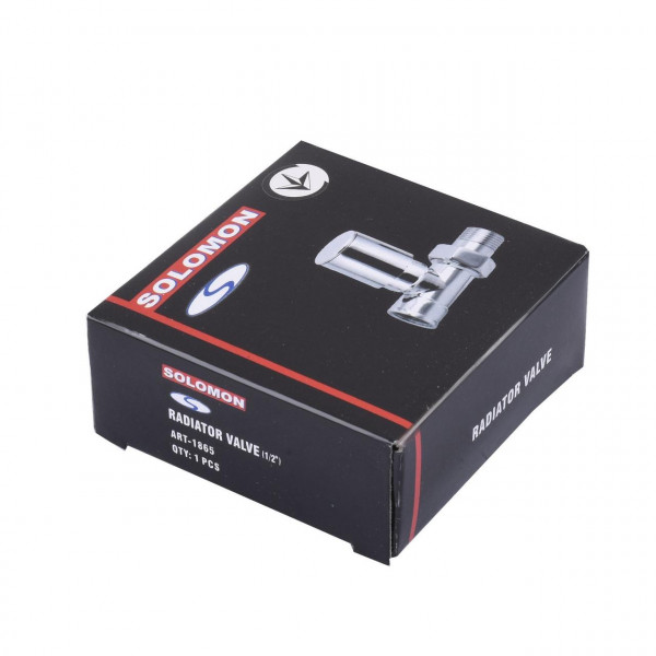 Кран вентильний прямий з американкою SOLOMON 1/2″ CHROM 1865 (000002167)