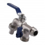 Кран SELBA кульовий для поливу подвійний 1/2″x3/4″x3/4″ SL4086 (000014655)