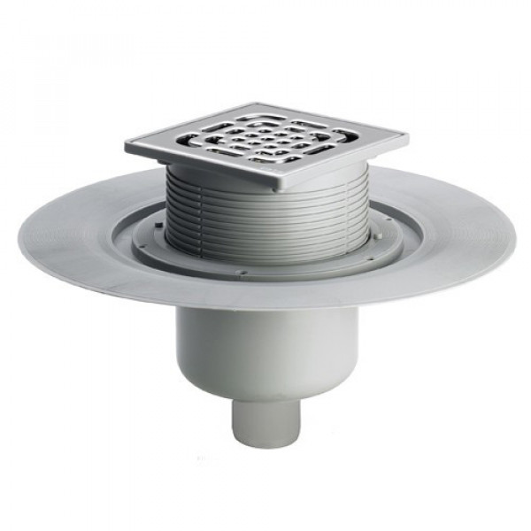 Трап для балконов и террас VIEGA ф50, нерж, вертикальный 557096 (284688) (000000563)