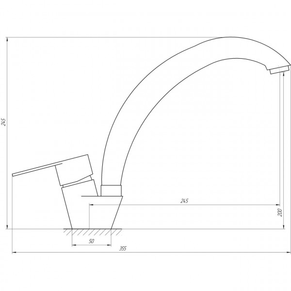 Смеситель для кухни Globus Lux MAIN SM-203S (000019186)