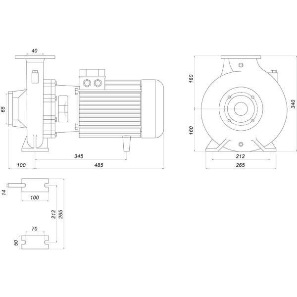 Насос моноблочний IR 40-200NA 11,0 кВт SAER (60 м3/год, 61 м) (000019009)