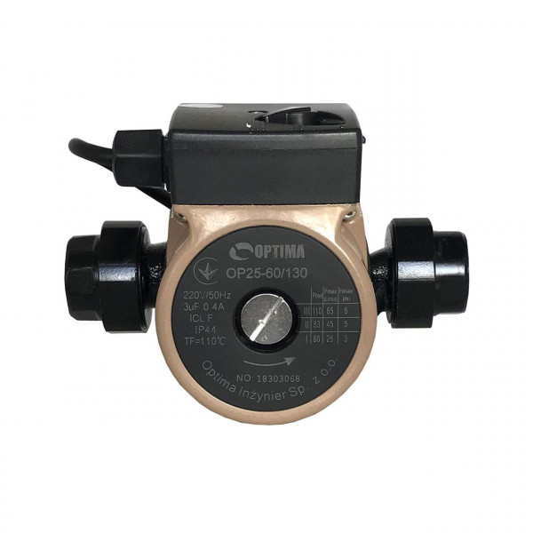 Насос циркуляційний Optima OP25-60 130мм + гайки, + кабель з вилкою (000008366)