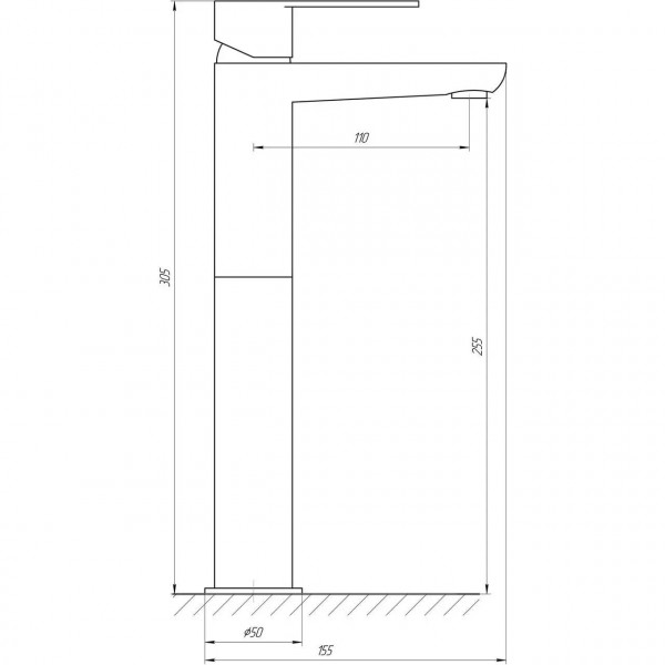 Смеситель для умывальника TOPAZ BARTS TB 07203-H36 (000013599)