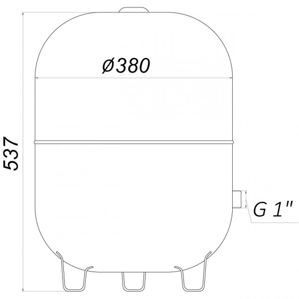 Гидроаккумулятор c фиксированной мембраной 50 л ZILMET HYDRO-pro 10bar ВЕРТИКАЛЬНЫЙ ( 11A0005000 ) (000012737)