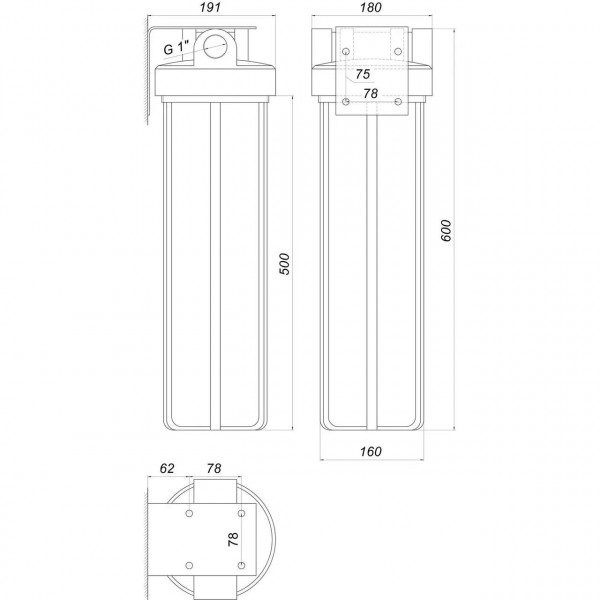 Фільтр-колба + ПП картридж Bіо+ systems SL20-BB Big Blue 20″, 1″ (000007798)