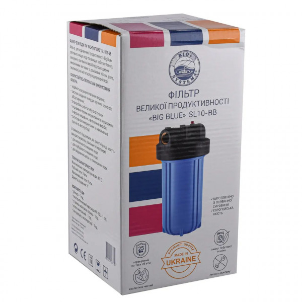 Фильтр-колба + ПП картридж Bіо+ systems SL10-BB Big Blue 10″, 1″ (000008174)