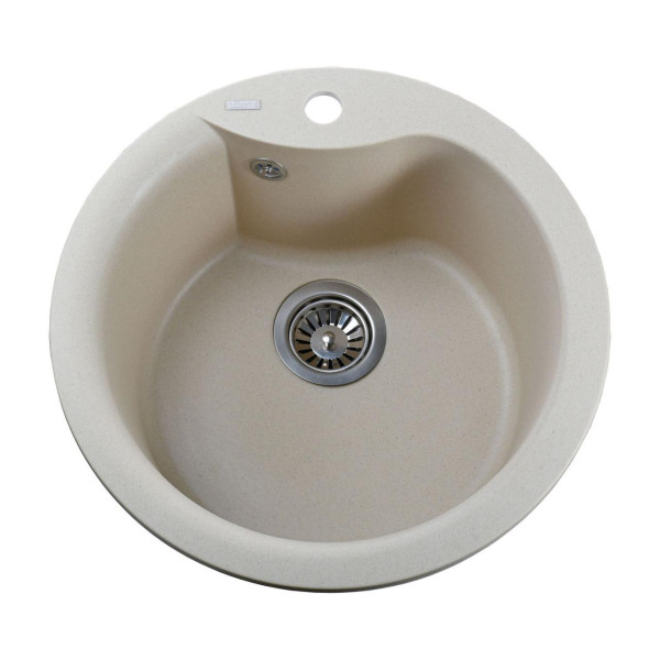 Гранітна мийка Globus Lux ORTA слонова кiстка 485 (000021055)