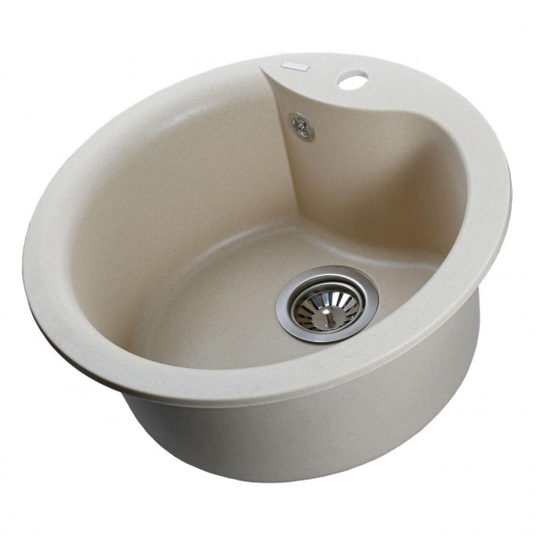 Гранітна мийка Globus Lux ORTA слонова кiстка 485 (000021055)