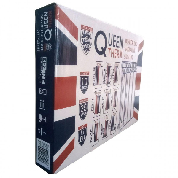 Радіатор біметалевий секційний QUEEN THERM 500/100 (кратно 10) (000019977)
