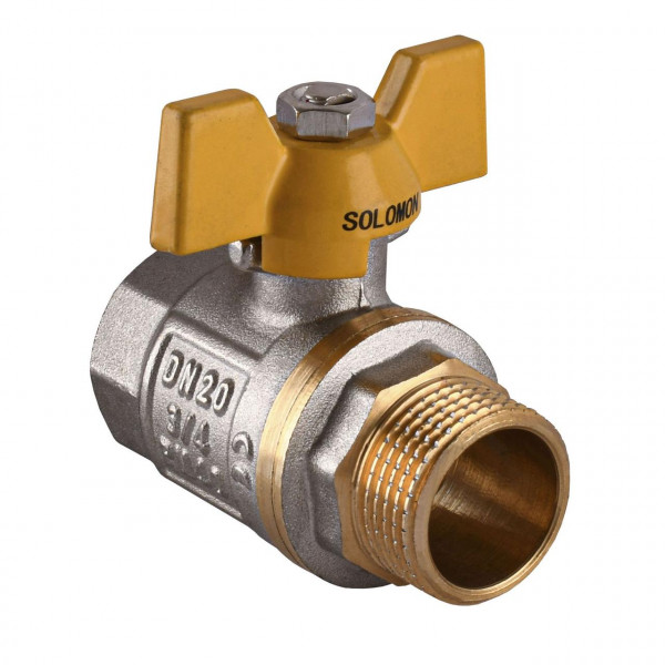 Кран кульовий прямий SOLOMON 3/4″ ЗВ ЖБ PN40 B1008 (000001392)