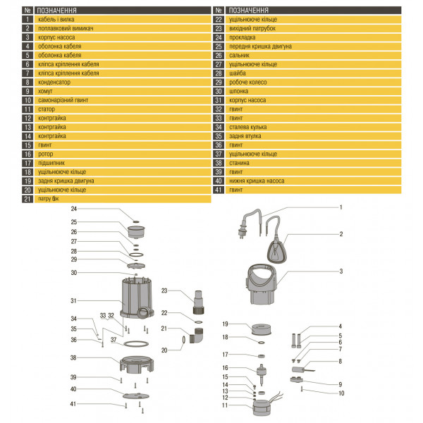 Насос дренажний Optima FC370C 0,37кВт (000011482)