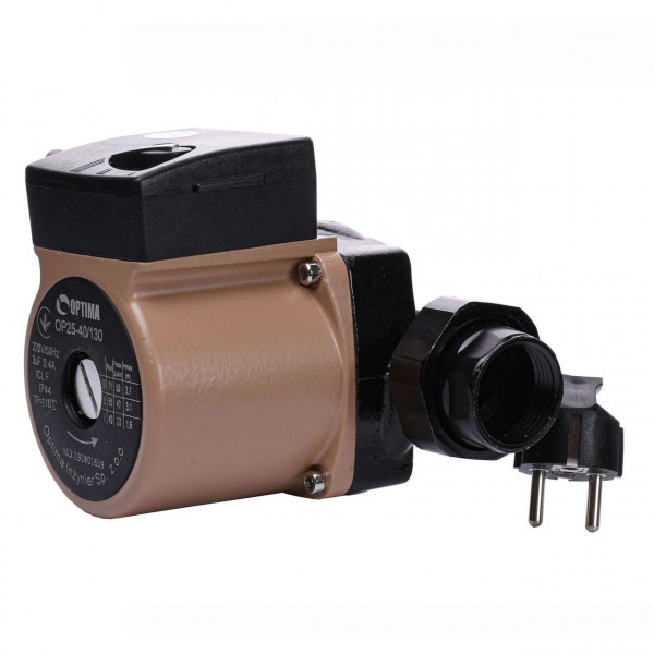 Насос циркуляційний Optima OP25-40 130мм + гайки, + кабель з вилкою (000008365)