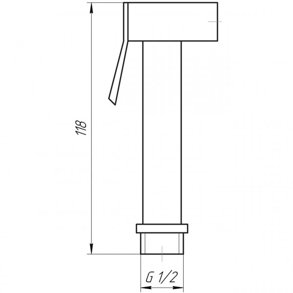 Душова гігієнічна стоп-лійка TOPAZ SH77-BL (000020809)