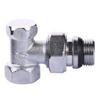 Кран радиаторный угловой SOLOMON 1/2″ с резиновым уплотнителем 160405 под ключ (000012103)