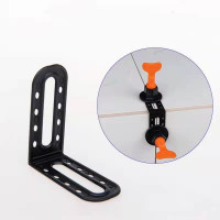 Кутник пластиковий для системи вирівнювання плитки колір чорний, для внутрішніх та зовнішніх кутів (багаторазовий, ABS, набір 25