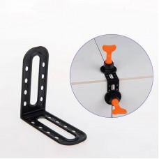 Уголок пластиковый для системы выравнивания плитки цвет черный, для внутренних и наружных углов (многоразовый, ABS, комплект 25