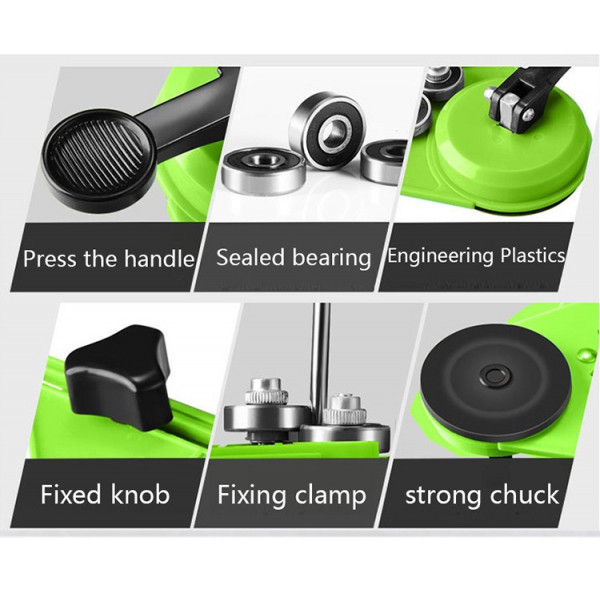 Кондуктор-направляющая для сверления плитки и стекла с присосками, универсальный шаблон под алмазные коронки Ø4–Ø83 (124650005)