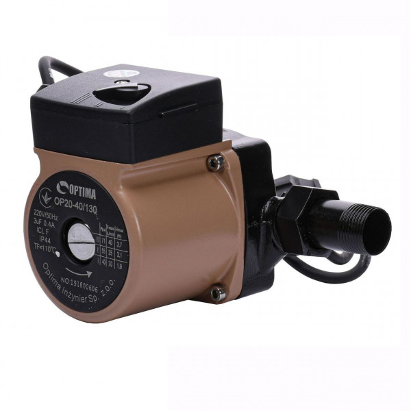 Насос циркуляційний Optima OP20-40 130мм + гайки, + кабель з вилкою (000010568)