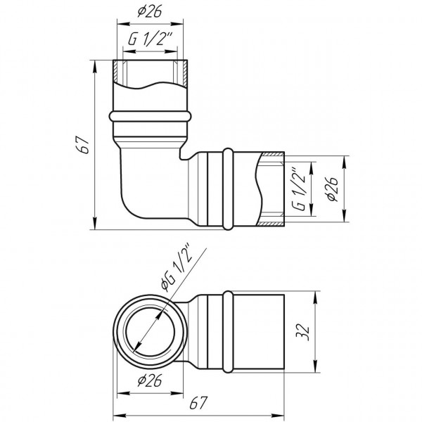 Кутник проміжний прес APE ITALY AP 151 26х26 (000002178)