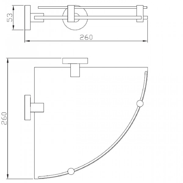 Полиця угловая Perfect Sanitary Appliances SP 8117 (000012265)